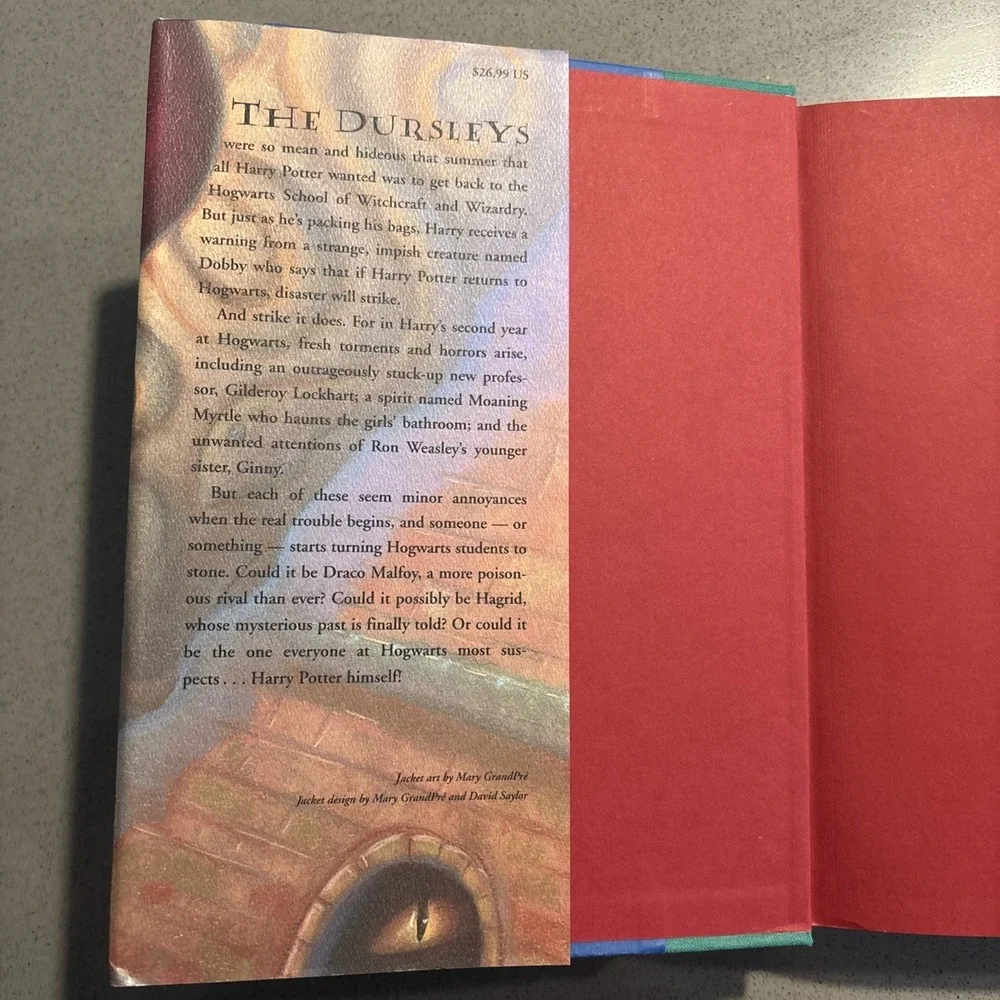 Harry Potter and the Chamber of Secrets J. K. Rowling (1st‎ Edition/First Print)